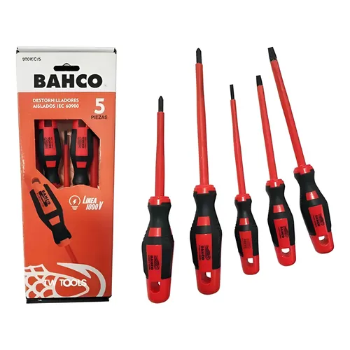SET DESTORNILLADORES AISLADOS 5 PIEZAS BAHCO