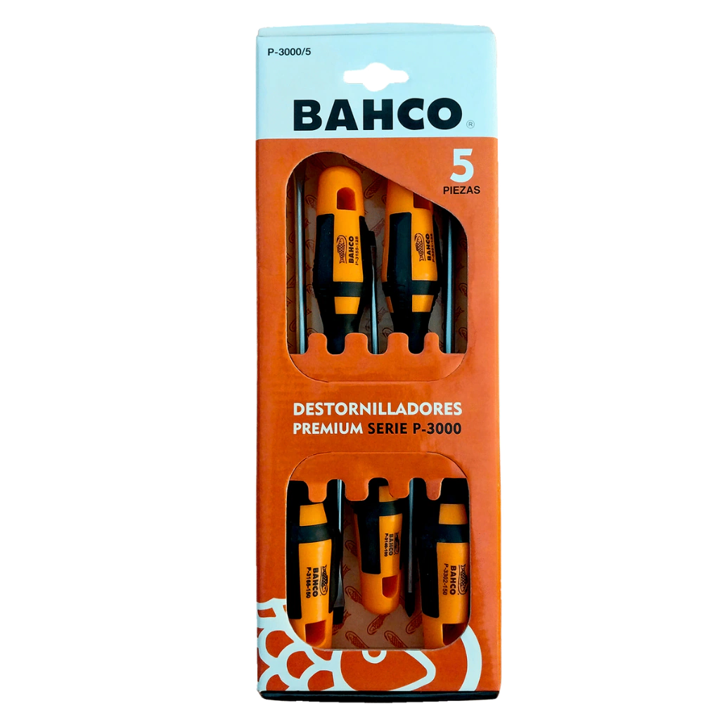 SET DE DESTORNILLADORES 5 PIEZAS BAHCO